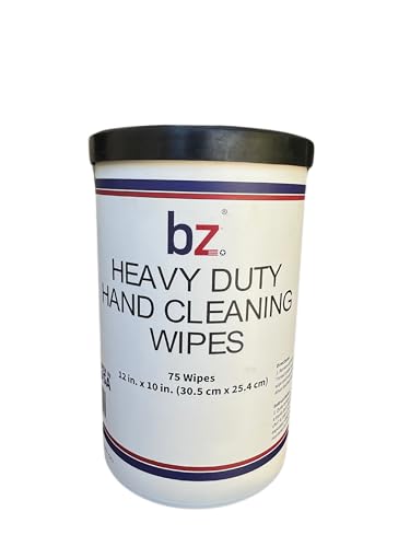 Heavy Duty Hand Cleaning Wipe, 10" x 12" Industrial Cleaning Wipes — 75 Count Hand & Tool Wipes — Dual-Textured Multi-Surface Cleaning Wipes- 6 Canisters