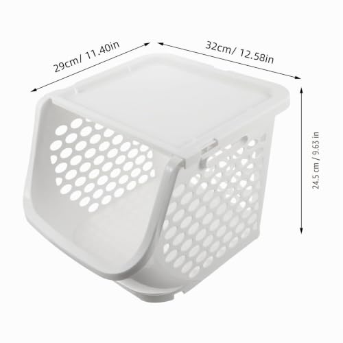 Cesta de patatas apilable de plástico resistente para encimera 3
