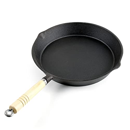 Sartén De Hierro Fundido Ø30Cm, Todo Tipo De Cocinas, Mango De Madera Y Vertido Fácil, Antiadherente En Oferta Wiltec Sartén De Hierro Fundido Ø30Cm, Todo Tipo De Cocinas, Mango De Madera Y Vertido Fácil Utensilio