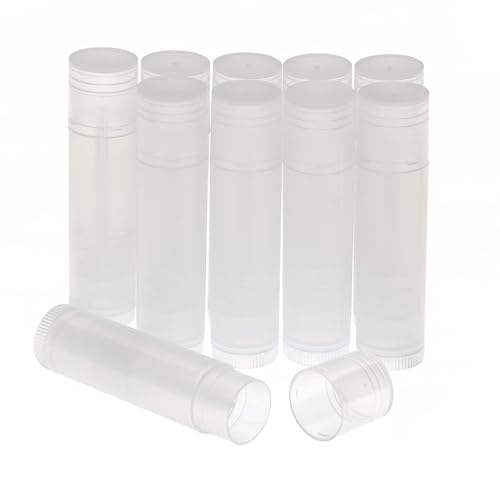 Image of JERN 5 Grams Clear Empty Plastic Lip Gloss Lip Balm Cream Tubes Lipstick Refillable Bottles Cosmetic Containers Set (Pack of 10)