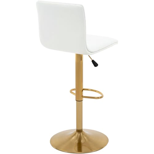 Vogue Furniture Direct Pu Leather Bar Stools, Modern Square Adjustable Swivel Barstools With Back thumb #7