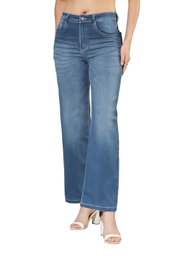 Jean à jambe large femme Miss Chase en denim léger contre la chaleur