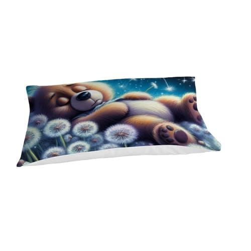 Housse de couette single motif ours imprimé 3D en microfibre pour lit enfant - 7