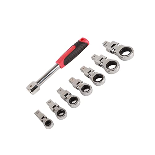Kit de 8 llaves de carraca metálicas con cabezal 180° miniatura 7