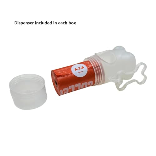 Image of Eco-Friendly Extra-Thick(18 micron vs other 10-15 micron) Dog Waste Bags, Leak-Proof, 360-Count + Dispenser & Clip - Unscented.