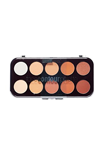 Professional 10 Shades Cream Makeup Face Bronzer Palette 360 (One Size, 01)