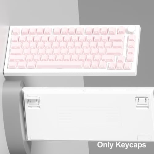 Image of Fogruaden PBT Keycaps Set, Cherry Profile Side Print Keycap for Mechanical Keyboard Keycaps(ZheYing-Pink)