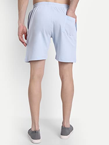 Image of AM SWAN Mens Premium Cotton Colourblocked Printed Stylish Comfort Knee Length Shorts