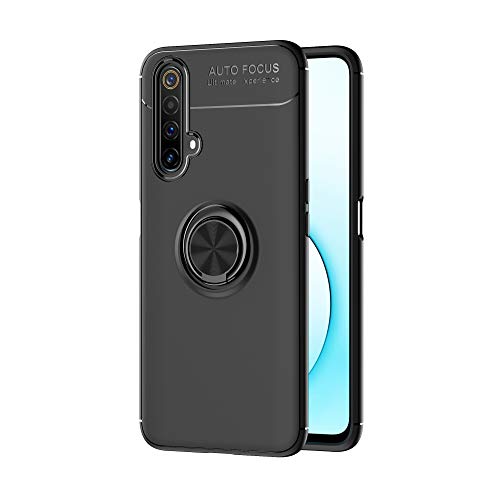 Wuzixi Funda para Realme X3 SuperZoom,Soporte Giratorio de 360 °, TPU Suave, a Prueba de Golpes,Carcasa para Realme X3 SuperZoom Fundas.Negro