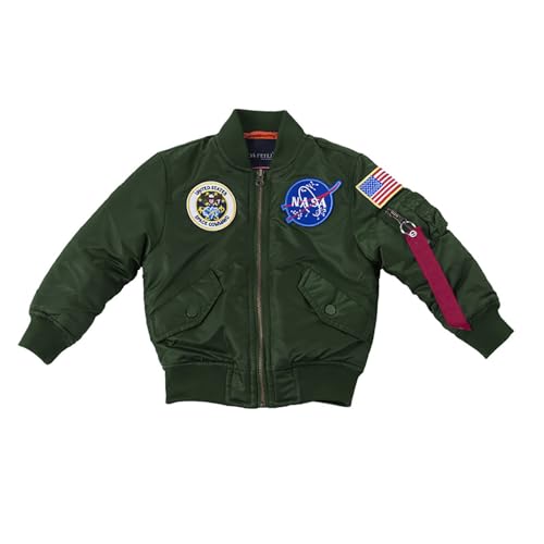 Image of CORIRESHA Kids Bomber Jacket Full Zip Badge Thermal Jacket with Pockets