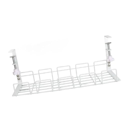 Organizador de cables bajo escritorio de acero Walfront, bandeja para gestión de cables, organización eficiente, fácil instalación, fuerte capacidad de carga, protección de seguridad miniatura 4