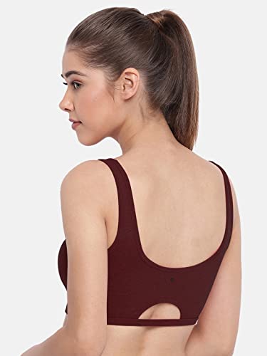Image of Enamor Low Impact Women's Cotton Easy Everyday Bra - All Day Comfort Non Padded, Wirefree, High Coverage - SB06