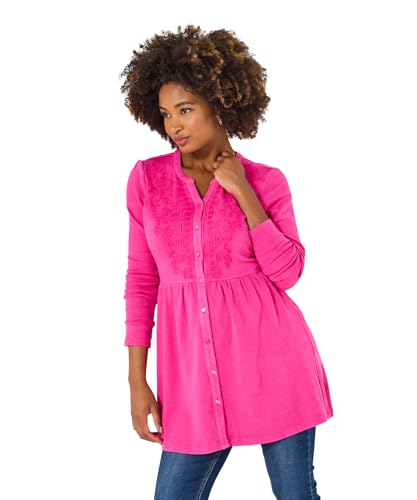 Joe Browns Women's Pink Jersey Sweat Tunic Top, Relaxed, Pink, UK 16