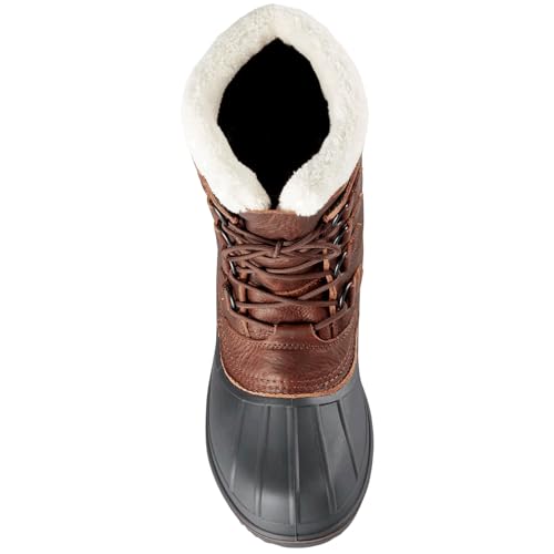 Baffin Men's CANADA Winter Boots | Waterproof Insulated Leather Boots for Cold Weather | Faux-Fur Collar & GelFlex Midsole3