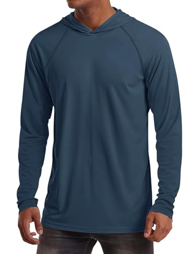 iWoo Men's UPF 50+ Sun Protection Long Sleeve Quick Dry Hooded Shirt - image 2