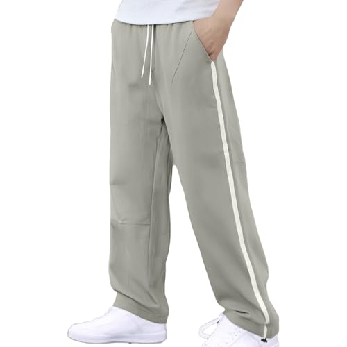 Pantalon jogging homme baggy coupe droite grande taille