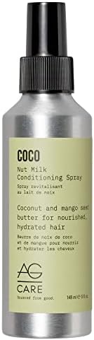 AG Care COCO Nut Milk Conditioning Curl Spray with Coconut and Mango Seed Butter - Deep Conditioning Curly Hair Spray and Detangler for Soft, Manageable Hair, 5 Fl Oz Bottle