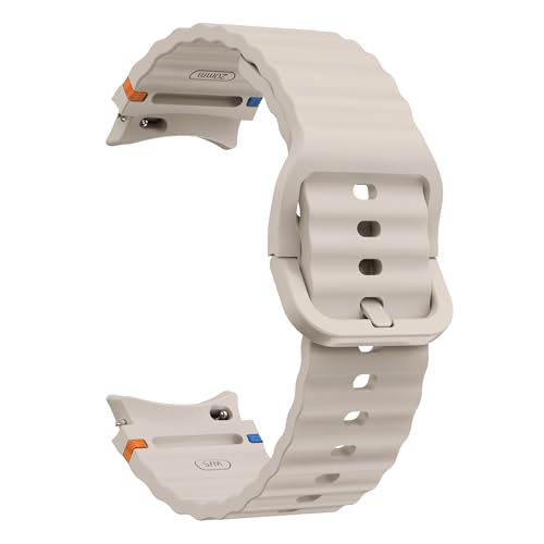Image of WRIGSS Silicone Strap Compatible with Samsung Galaxy Watch 7 6 5 4 FE Original Style Wavy Smart Watch Straps For Men Women, 40mm 44mm Standard & Classic