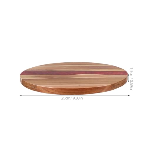 Tabla de cortar redonda de madera multifuncional INOOMP: dile adiós a los cortes inestables 3