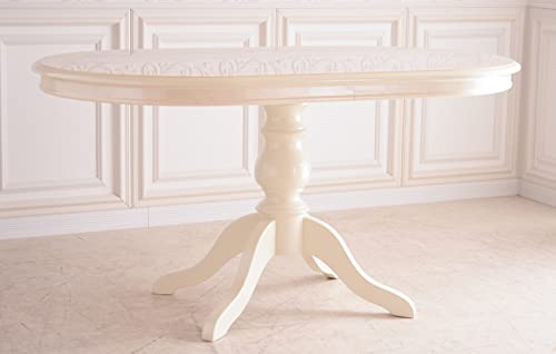 イタリアサルタレッリホワイト楕円形クラシックテーブル