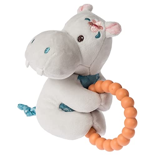 Mary Meyer Soft Baby Rattle With Soothing Teether Ring, 6-Inches, Jewel Hippo #TOP1