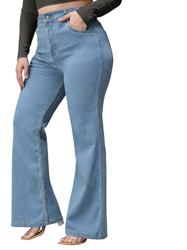 Image of Miss Chase A+ Women's Bootcut High Rise Regular Length Stretchable Denim Jeans