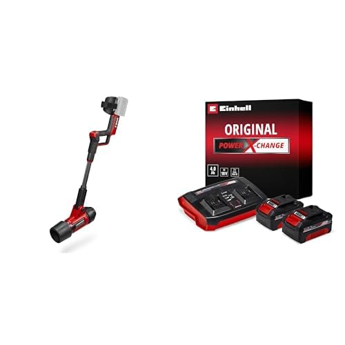 Einhell Professional soplador de Hojas con batería GP-LB 36/270 Li E BL-Solo Power X-Change 36 V, 270 kmh, regulación de Velocidad + Einhell Original Starter Kit 2 x 4 Ah Battery and Twincharger 18 V