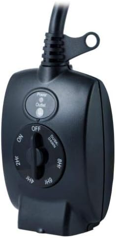 Miniatura 2 de Temporizador mecánico de cuenta regresiva de 15 amperios para exteriores del atardecer al amanecer con toma de tierra