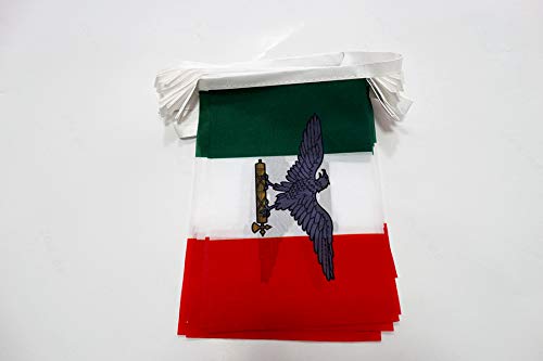 Guirlande 20 Drapeaux République Sociale Italienne RSI en Polyester, 21cm x 15cm, multicoloured