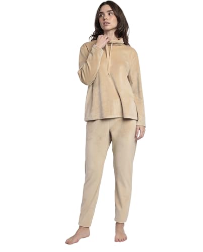 Pyjama manches longues ADMAS en velours pour soirée cocooning