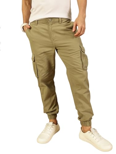 Image of Thomas Scott Men's | Solid | Light Weight | Breathable Fabric | Mid Rise | Regular Fit | Cotton Blend | Button Waist | Chino Trouser | Pants