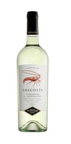 Vino Bianco Aragosta, Vermentino di Sardegna DOC, Perfetto per Piatti di Pesce, 2 Bottiglie da 75cl, Vini Sardi, Cantina Santa Maria La Palma Alghero
