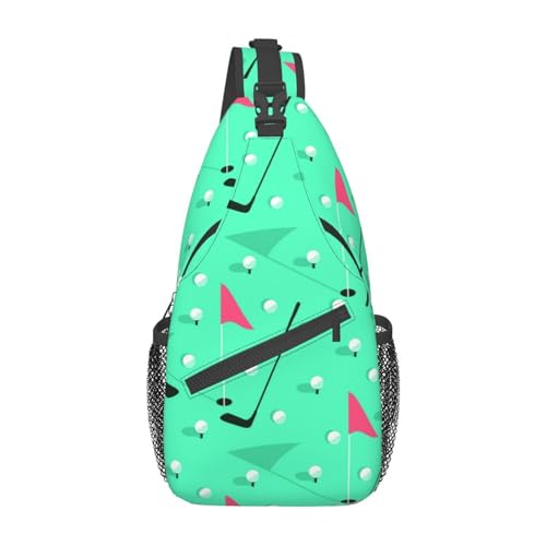 HDAODNM Golf Shoulder Bag Sprot Sling Backpack Daypack Casual Backpack Hiking Bag Golf Backpack Bag