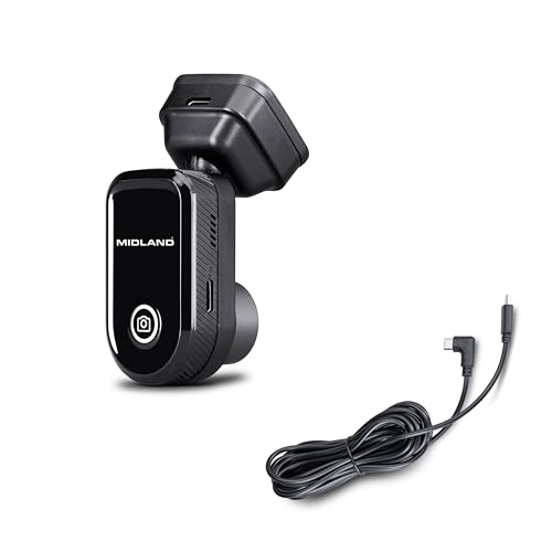 Midland - Dash Cam Auto Street Guardian Mini, Dashcam avec Localisateur GPS intégré, Caméra avec Capteur G pour Détection des Chocs - Accessoires Auto,...