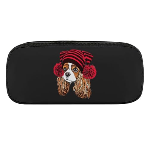 ペンケース 筆箱 大容量 軽量 肖像キャバリアキングチャールズスパニエル 筆入れ ふでばこ ペンポーチ 多機能 コンパクト シンプル おしゃれ 中小学生 高校生 女の子 男の子