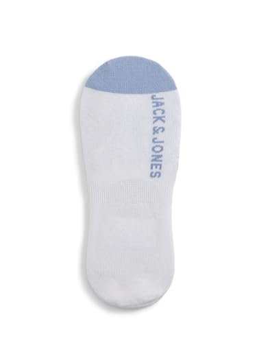 Image of JACK & JONES Men's Self Design Cotton Blend Blue Shoe Liner Classic Socks (Pack Of 1)