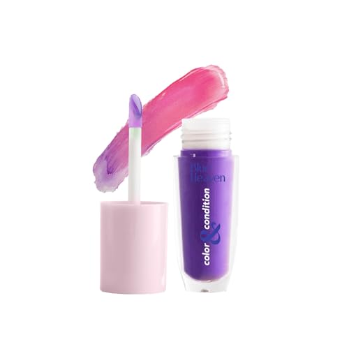 Image of Blue Heaven Color & Condition PH based tinted lip oil for women, lip gloss infused with Cranberry, Raspberry & Hazelnut oil, Hydrating & Softening, Purple Sorcerer - 4.2ml