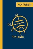 Notizbuch - Triode: Symbol einer Vakuumröhre, punktkariertes Papier