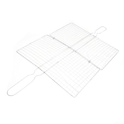 Barbecue a griglia per pesce con bordi lisci per cucinare carne e verdure sulla griglia