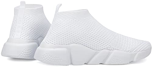 Santiro Mens Walking Shoes Breathable Knit Slip On Sneakers Lightweight Athletic Gym Shoes3