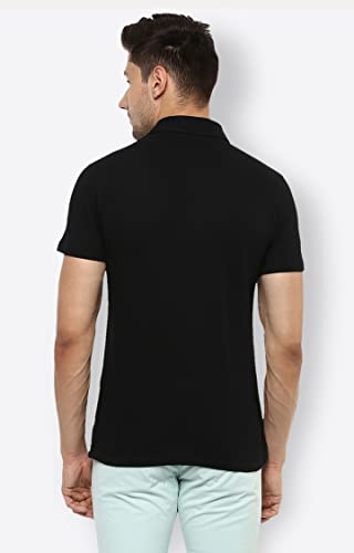 Image of Celio Black Solid Polo T-Shirt