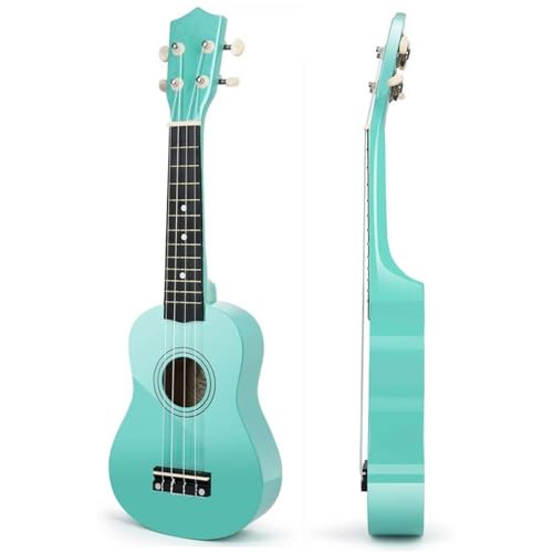 21 インチ ウクレレ初心者小型 4 弦木製ハワイアン ギター演奏楽器(Mint green)