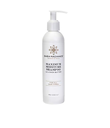 Shea Radiance Maximum Moisture Shampoo w/ Shea Butter, Castor & Hempseed Oil | Ultra-Nourishing & Color Safe | Great for Oily, Dry & Normal Hair Types (8 oz)