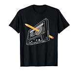 Vintage Rewind Funny 80s 90s Cassette Pencil Gift Men Women T-Shirt