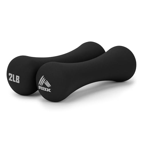 RBX 4LB Hand Weights (2LB each), Neoprene Hand Weights for