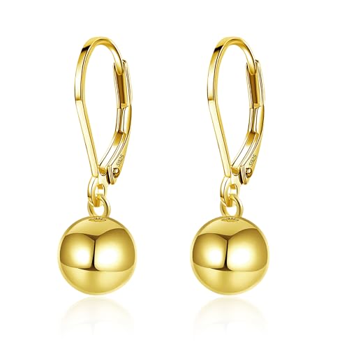 ASH'S CHOICE Orecchini a Goccia In Oro Piccoli Orecchini Pendenti Oro Orecchini Oro Donna Oro 14K Perla Appesa Classico Di Lusso Ipoallergenico