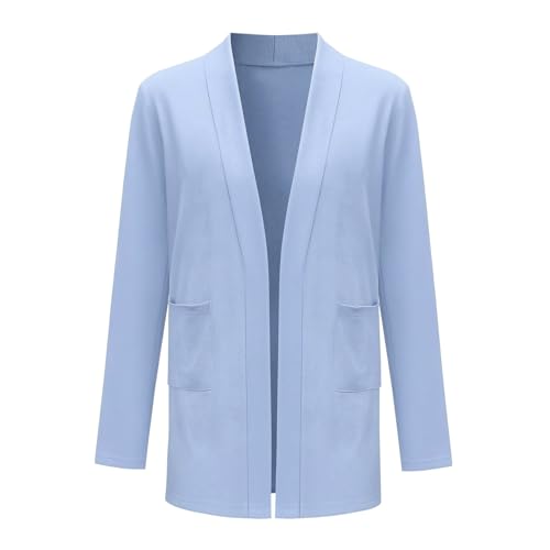 Girls' Solid Color Cardigan Casual Loose Open Front Long Sleeve Cocket Jacket Lightweight Comfy Soft Long Coat for Teens Kids4