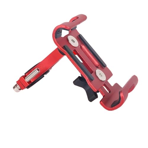 Support téléphone de vélo et moto en métal rotatif à 360° rouge universel pour GPS