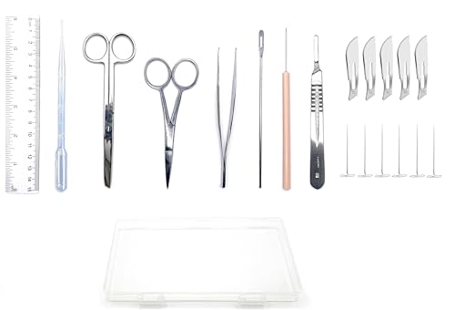 20 Piece Advanced Dissecting Set in Plastic Case for Anatomy Lab, Biology, and General Dissection