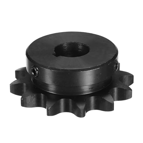 Image of uxcell #50 Chain Roller Sprocket B Type, 3 /4 inch Bore 12 Tooth Single Strand Chain Sprocket, Carbon Steel, Keyway with Set Screws